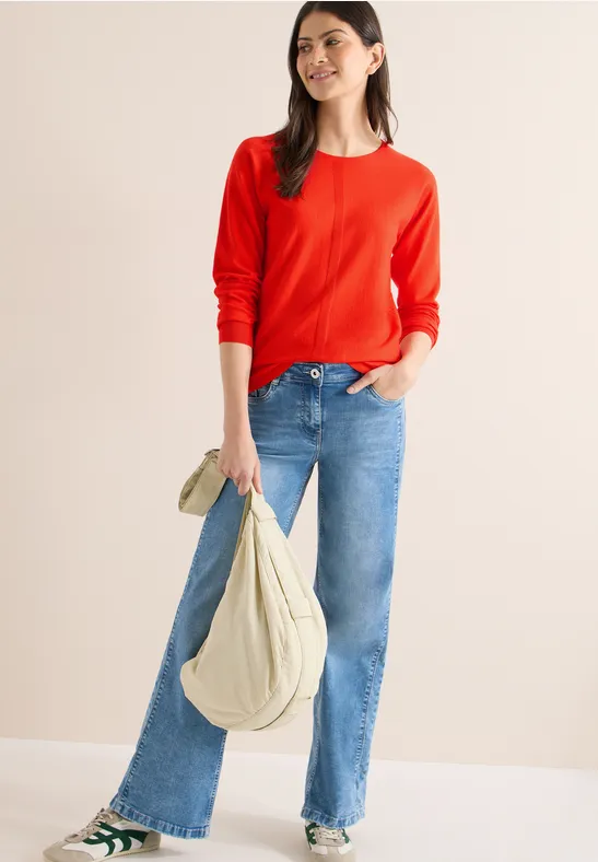 Dolman-Pullover aus feinem Strick