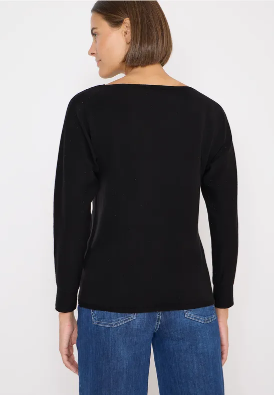 Eleganter Feinstrick Pullover mit U-Boot-Ausschnitt