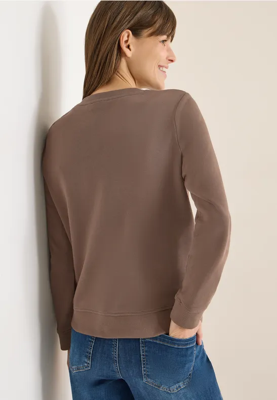 Besticktes Grafik-Sweatshirt, lässiger Stil