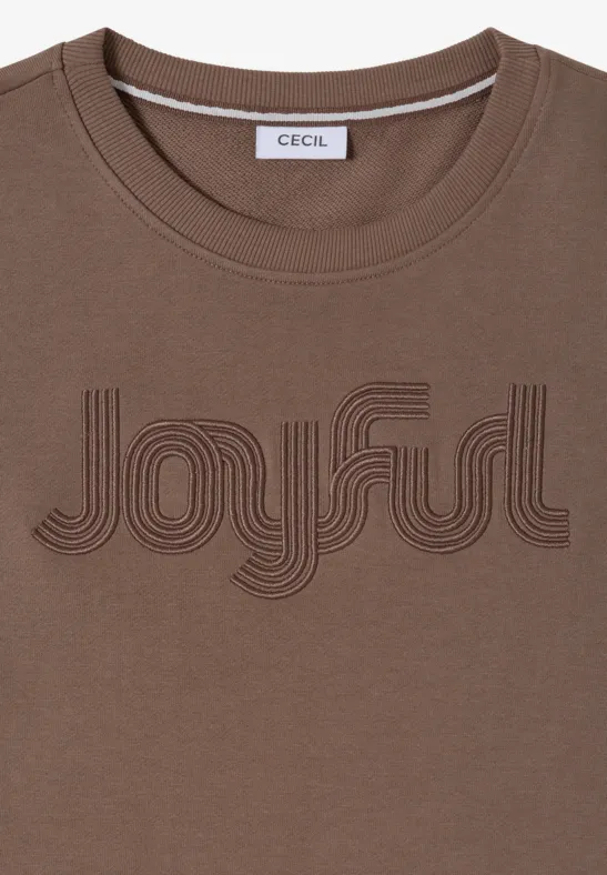 Besticktes Grafik-Sweatshirt, lässiger Stil