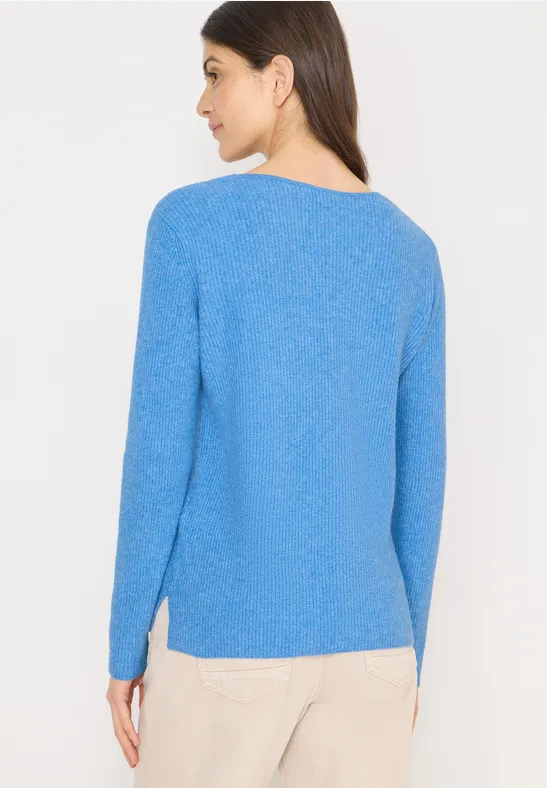 Lässiger Strickpullover mit V-Ausschnitt