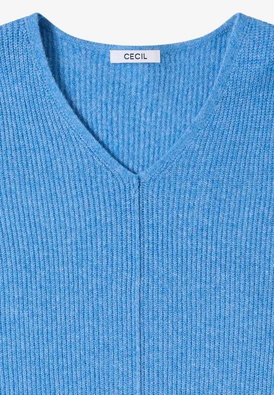Lässiger Strickpullover mit V-Ausschnitt
