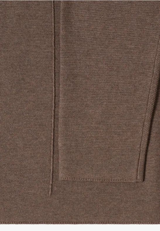 Strukturierter V-Ausschnitt 3/4-Arm Pullover