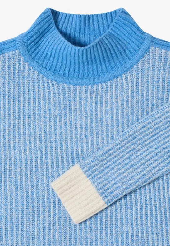 Mouline Strickpullover im Colorblock-Design