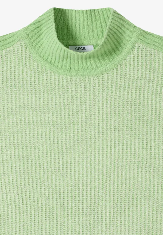 Lockerer Strickpullover mit Rollkragen