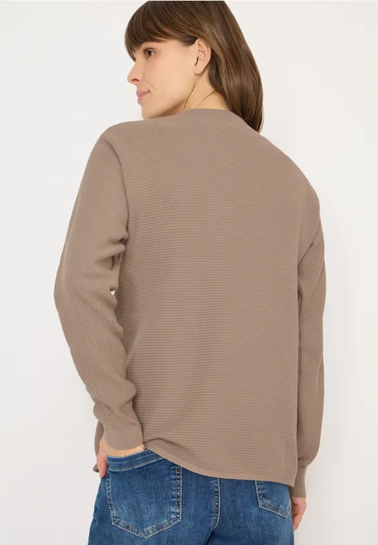 Strukturpullover aus Baumwolle mit lockerer Passform
