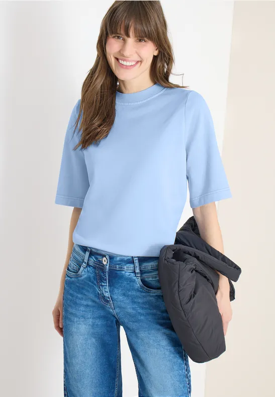 Lässiges Kurzarm Sweatshirt-Top