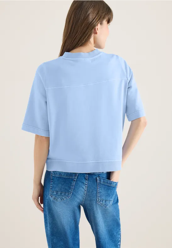 Lässiges Kurzarm Sweatshirt-Top