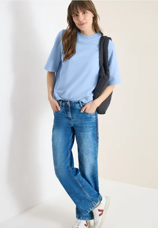 Lässiges Kurzarm Sweatshirt-Top