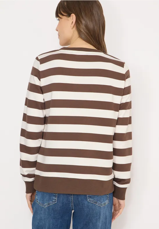 Gestreiftes Sweatshirt aus Baumwollmischung