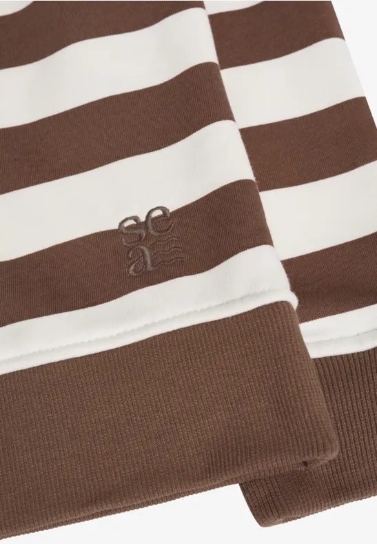 Gestreiftes Sweatshirt aus Baumwollmischung