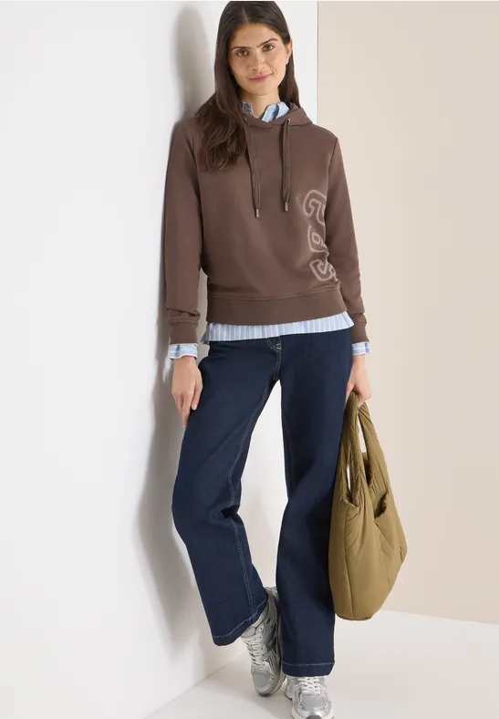 Lässiger Damen-Hoodie mit Rückendruck