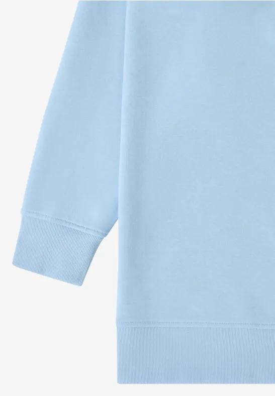 Langer Kapuzenpullover mit Kordelzug