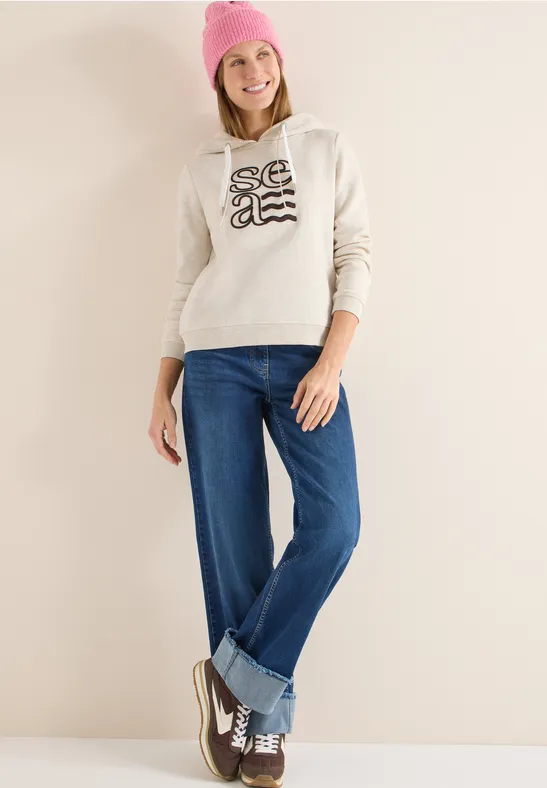 Lässiger Kapuzenpullover mit Grafikprint