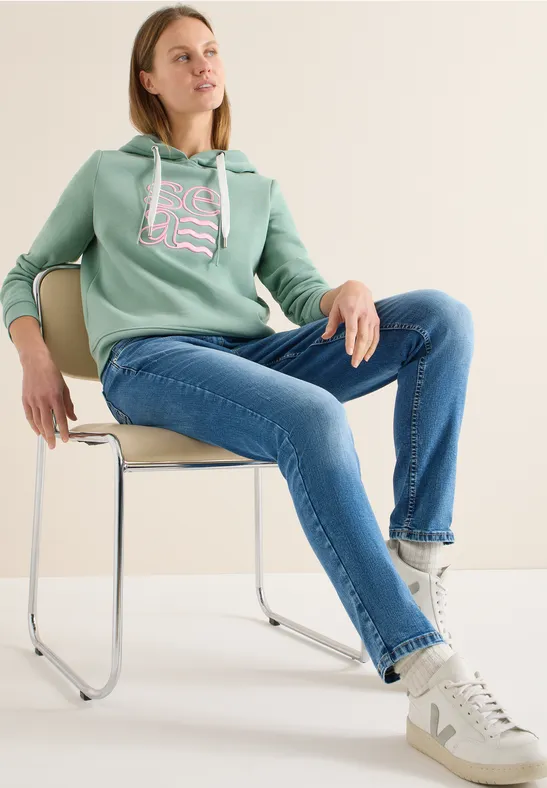 Damen Kapuzenpullover mit Sea-Grafik