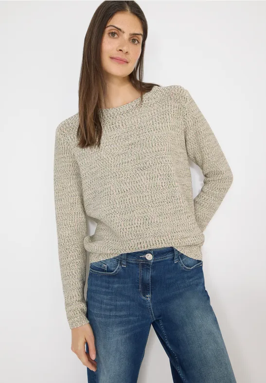 Space-Dye Strickpullover aus Baumwollmischung