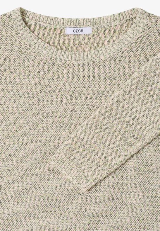 Space-Dye Strickpullover aus Baumwollmischung