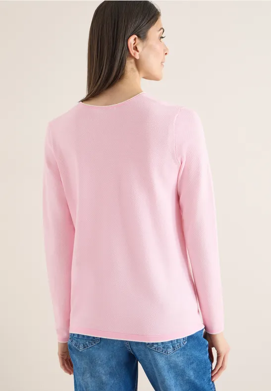 Damen Pullover mit V-Ausschnitt Viskosemischung