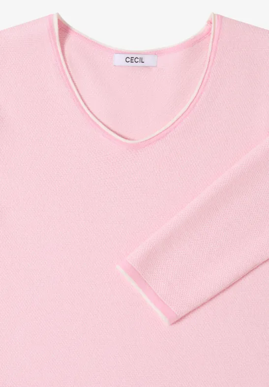 Damen Pullover mit V-Ausschnitt Viskosemischung