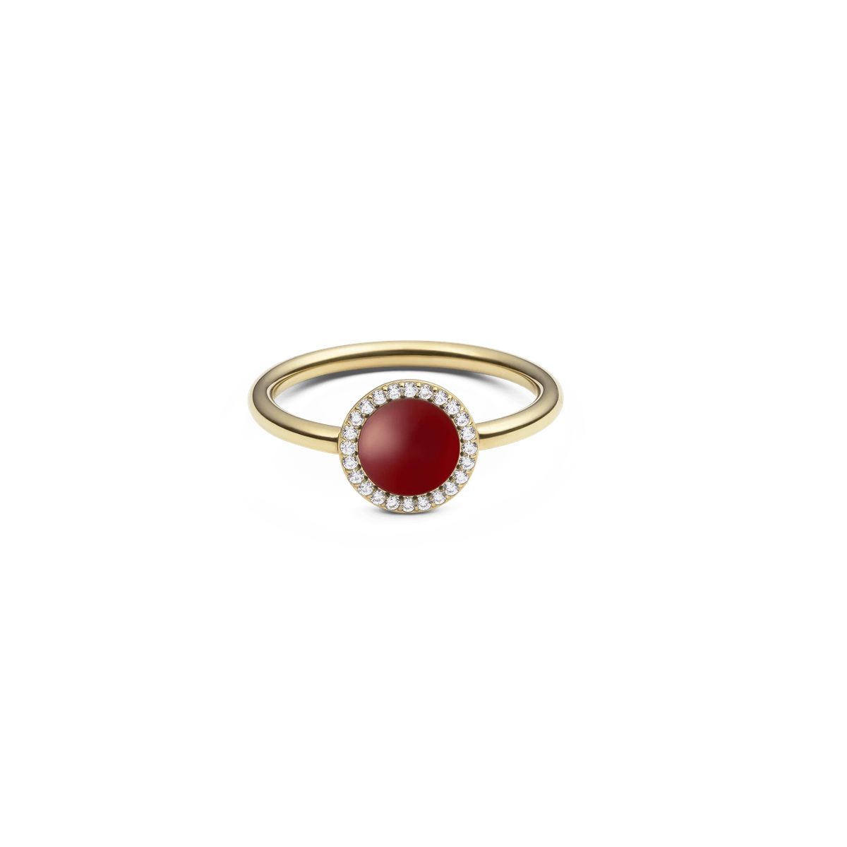 Tigerauge-Ring Gold Rund