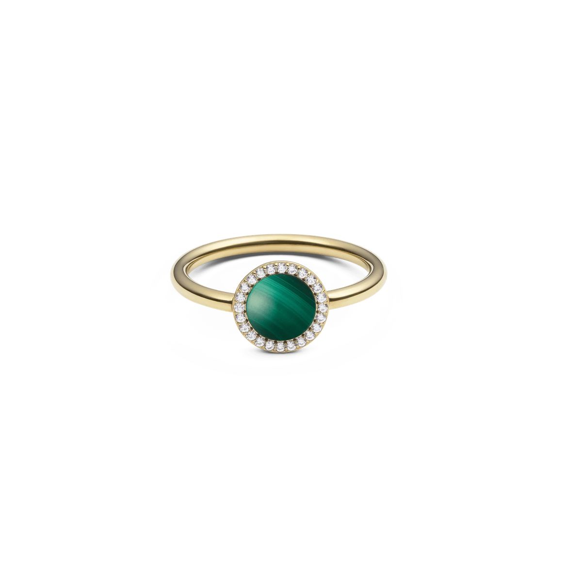 Tigerauge-Ring Gold Rund
