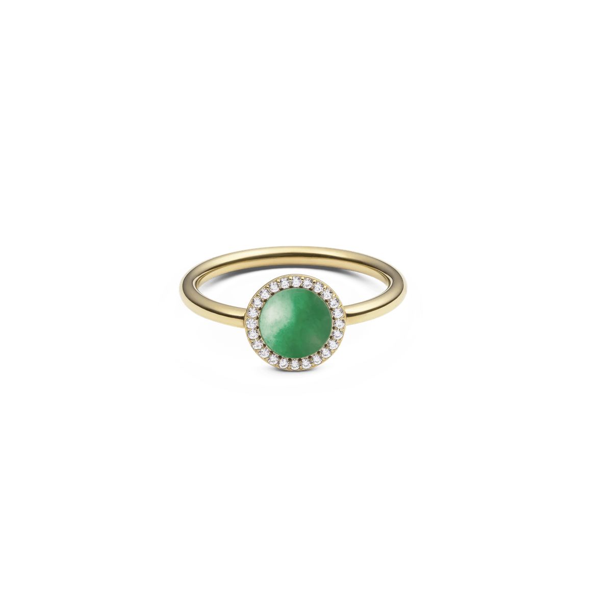 Tigerauge-Ring Gold Rund