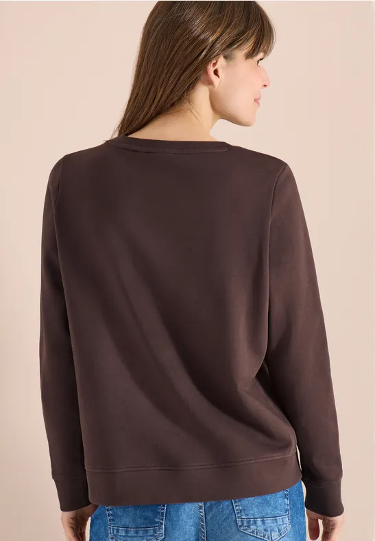 Lässiges 'Bonjour' Grafik Sweatshirt