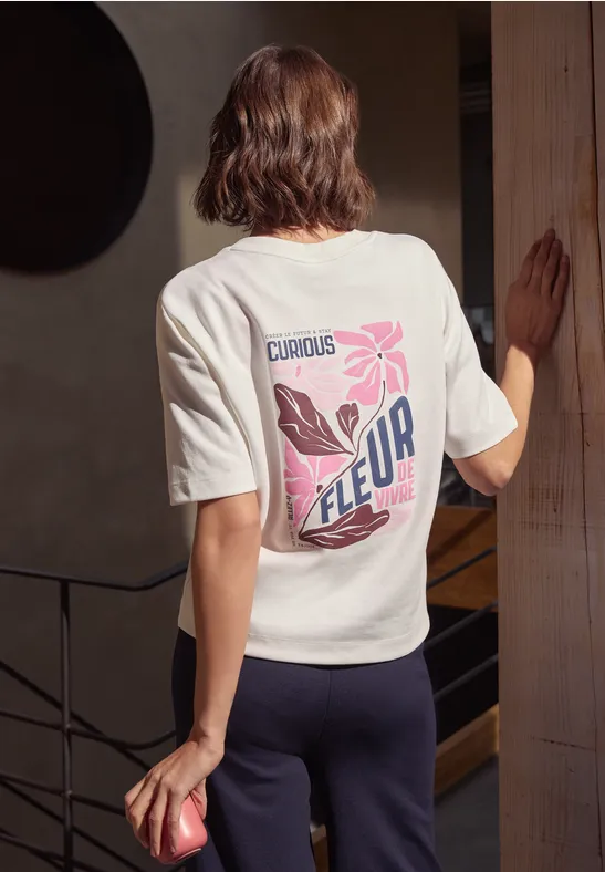 Kurzarm Sweatshirt mit Grafikprint
