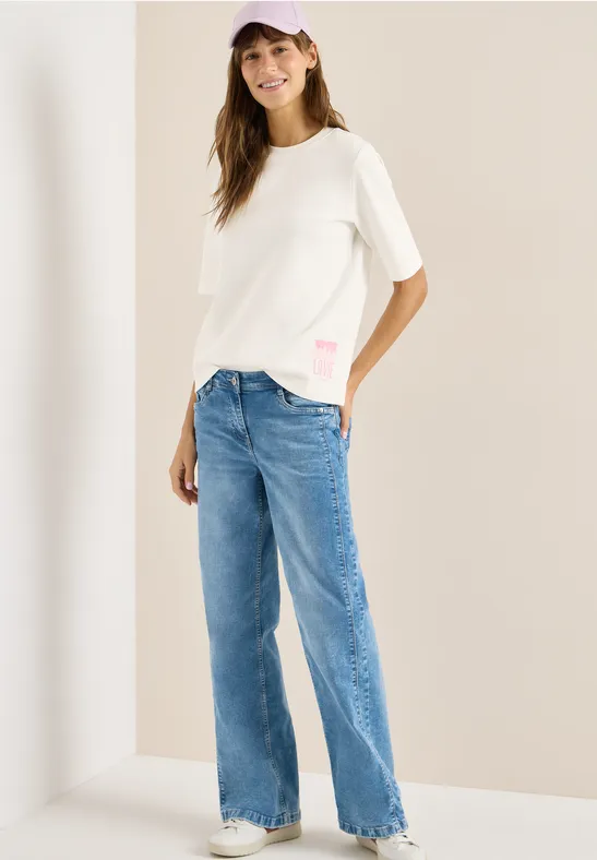 Kurzarm Sweatshirt mit Grafikprint