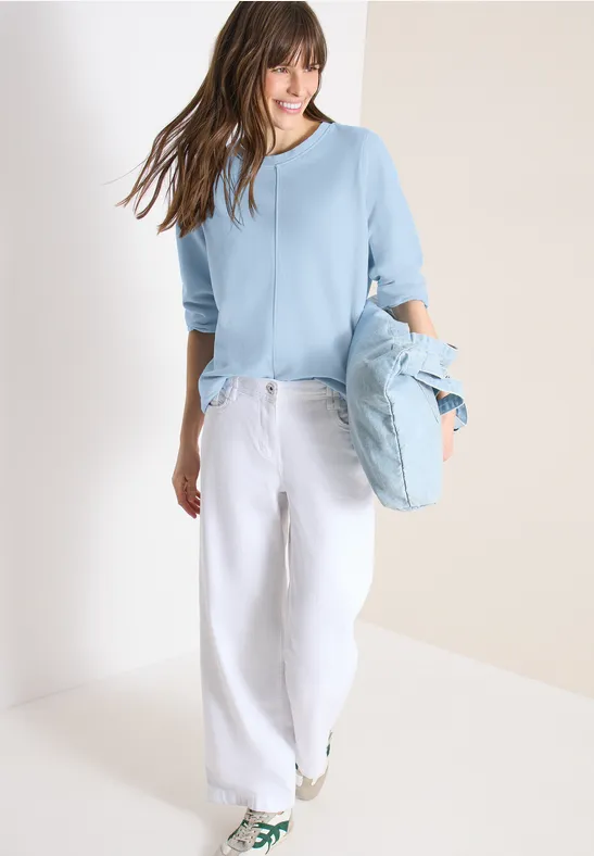 Damen Sweatshirt mit Tunnelzug, lockere Passform