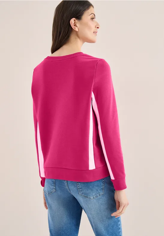 Langarm-Sweatshirt mit Colorblock