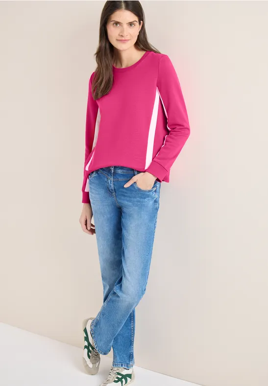 Langarm-Sweatshirt mit Colorblock