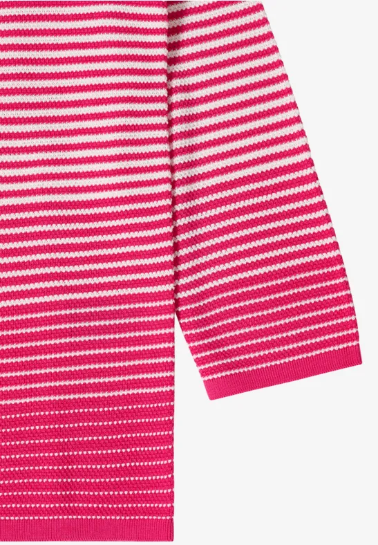Gestreifter Strickpullover aus Baumwollmischung
