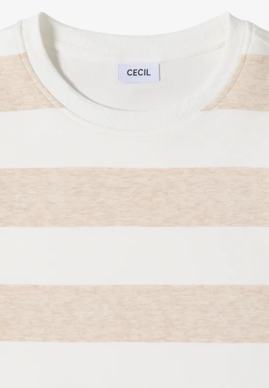 Gestreiftes Kurzarm-Sweatshirt-Top