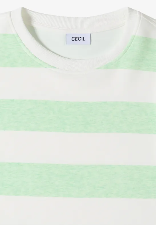 Gestreiftes Kurzarm-Sweatshirt
