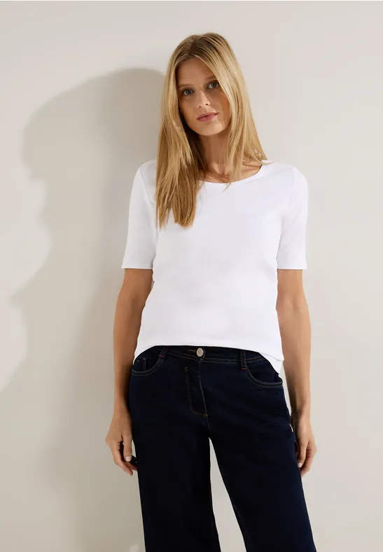 Basic T-Shirt mit Rundhalsausschnitt