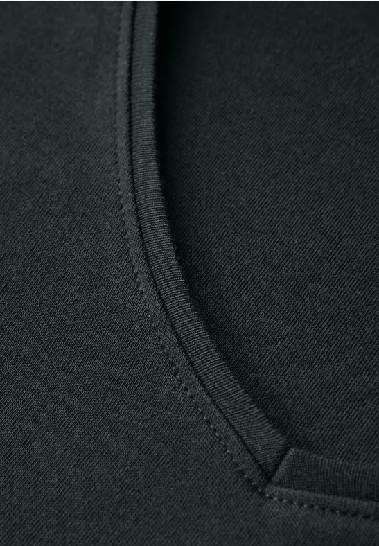 Basic Kurzarm T-Shirt mit V-Ausschnitt