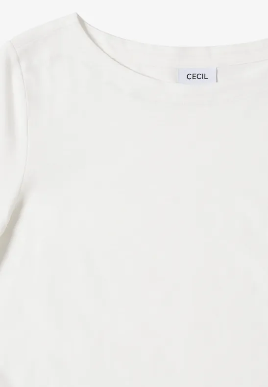 Basic Langarm Baumwoll T-Shirt