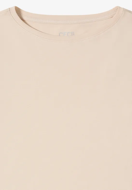 Vielseitiges beige Oberteil mit 3/4-Ärmeln