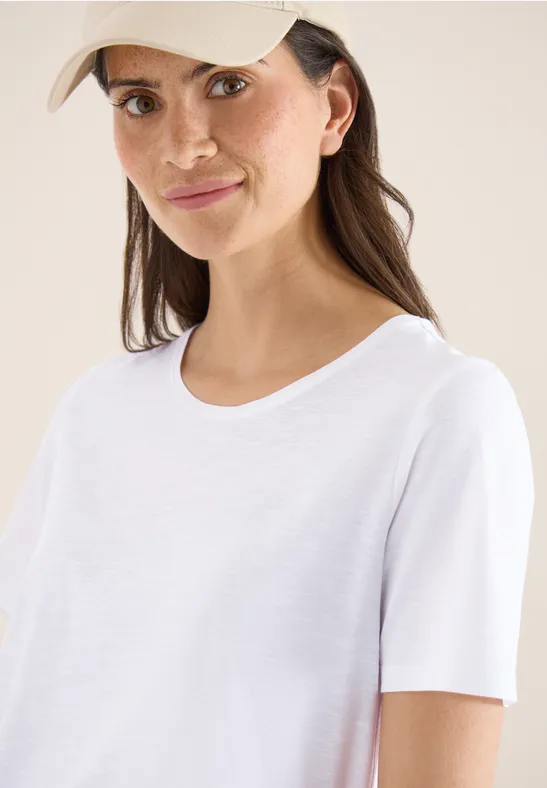 Damen Basic T-Shirt mit Rundhalsausschnitt
