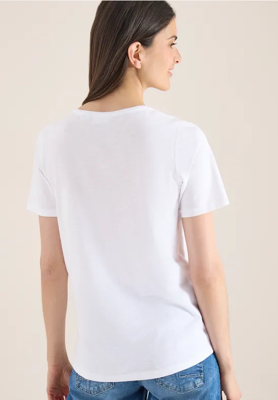 Damen Basic T-Shirt mit Rundhalsausschnitt
