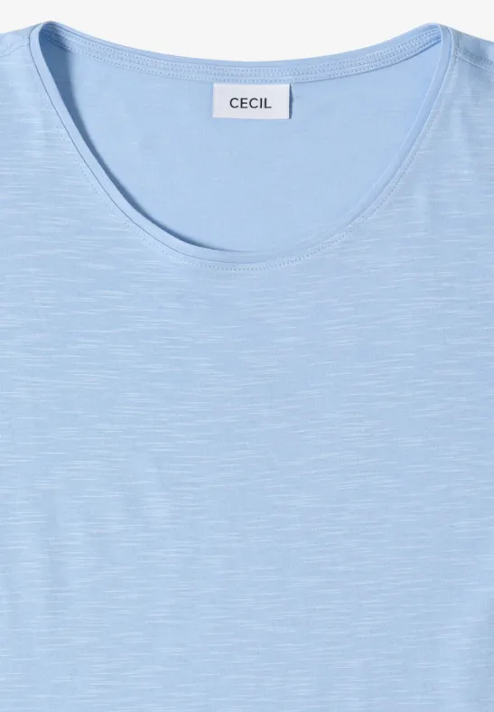 Basic Rundhals T-Shirt in Marineblau