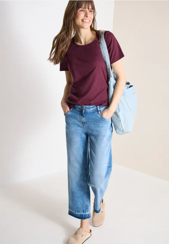 Damen Basic Kurzarm T-Shirt