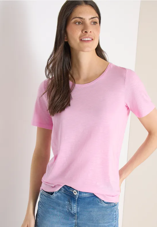 Basic T-Shirt mit Rundhalsausschnitt