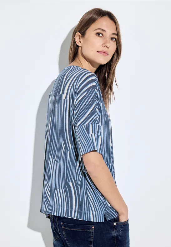 Damen Oversize T-Shirt mit Streifenmuster