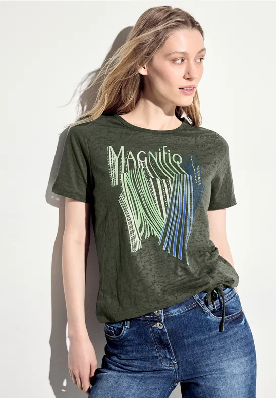 Lässiges T-Shirt mit Grafikprint
