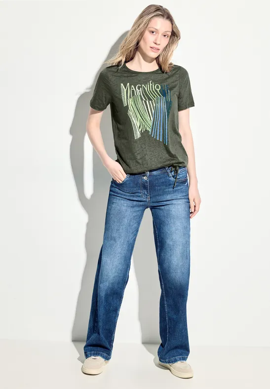 Lässiges T-Shirt mit Grafikprint