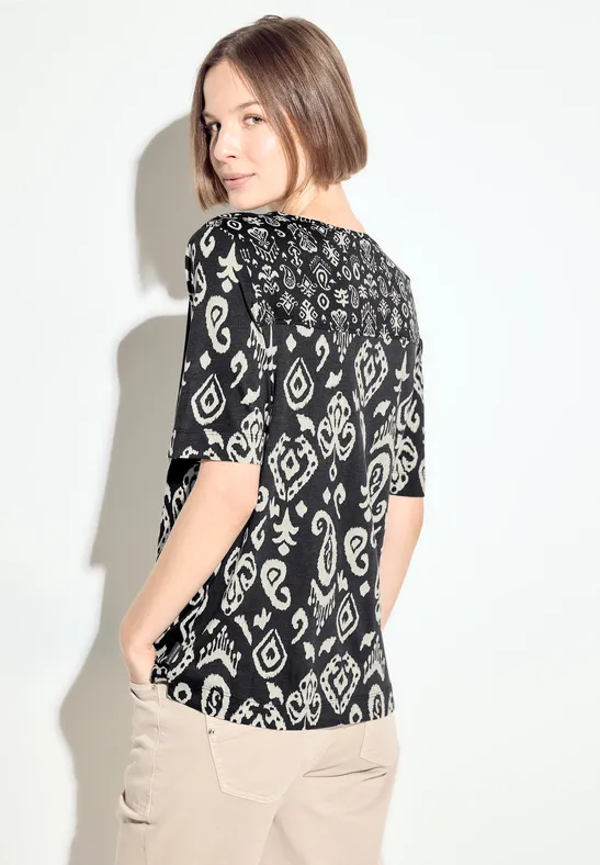 Damen Tunika T-Shirt mit Muster
