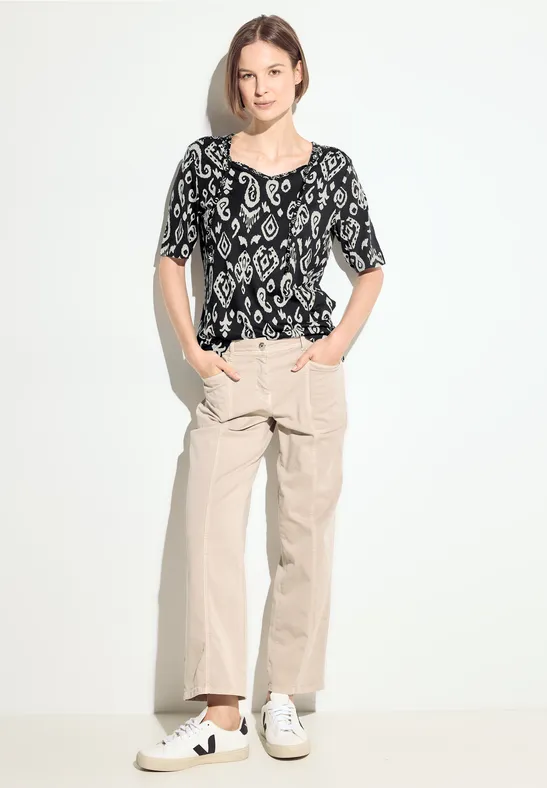 Damen Tunika T-Shirt mit Muster