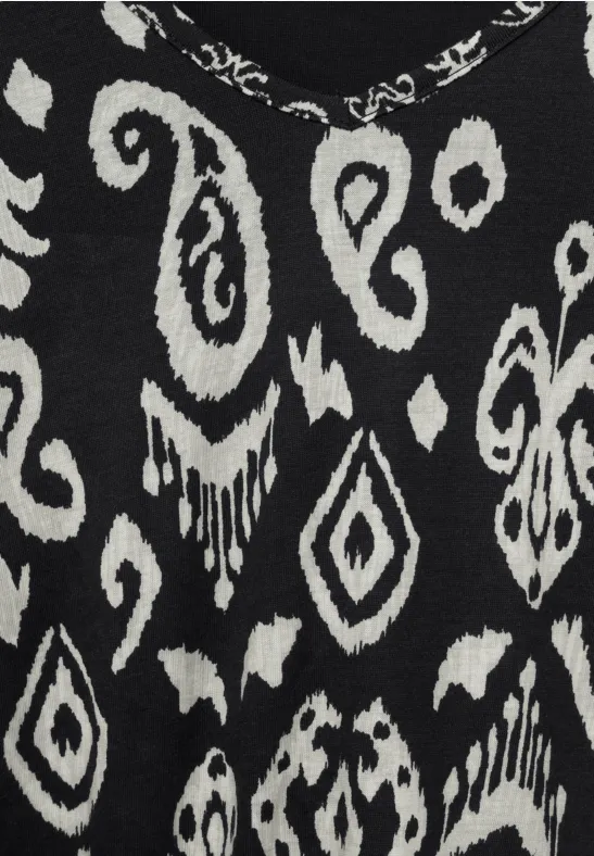 Damen Tunika T-Shirt mit Muster